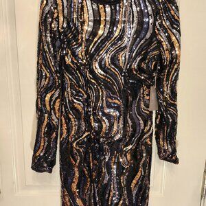 Vince Camuto Sequin Wave Pattern Dress. New with tags.